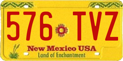 NM license plate 576TVZ
