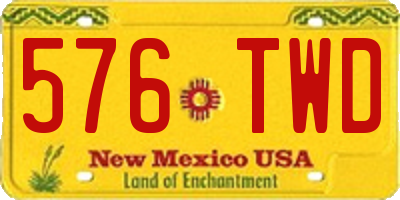 NM license plate 576TWD
