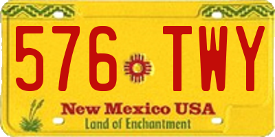 NM license plate 576TWY