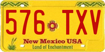 NM license plate 576TXV