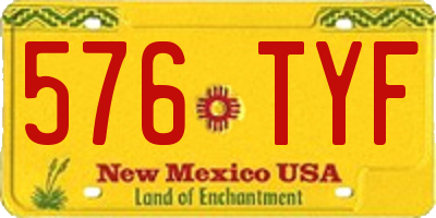 NM license plate 576TYF