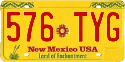 NM license plate 576TYG