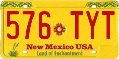 NM license plate 576TYT