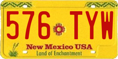 NM license plate 576TYW