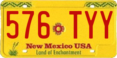 NM license plate 576TYY