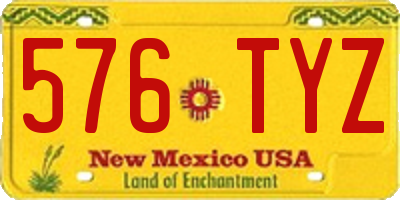 NM license plate 576TYZ