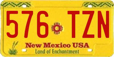 NM license plate 576TZN