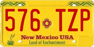 NM license plate 576TZP