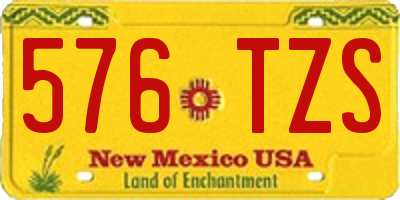 NM license plate 576TZS