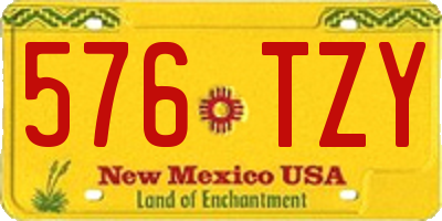 NM license plate 576TZY