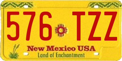 NM license plate 576TZZ