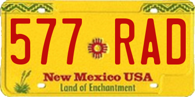 NM license plate 577RAD