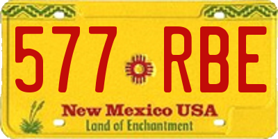 NM license plate 577RBE