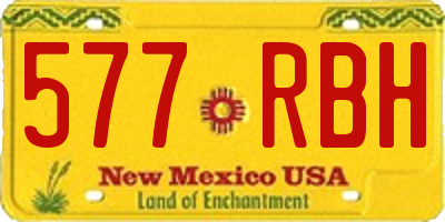 NM license plate 577RBH