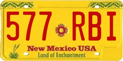 NM license plate 577RBI
