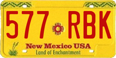 NM license plate 577RBK