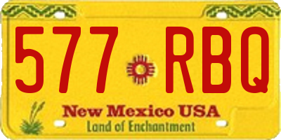 NM license plate 577RBQ