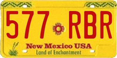 NM license plate 577RBR