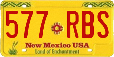 NM license plate 577RBS