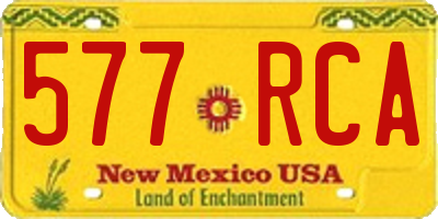 NM license plate 577RCA