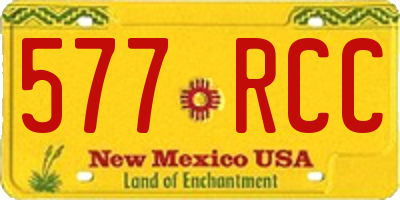 NM license plate 577RCC