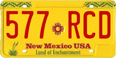NM license plate 577RCD