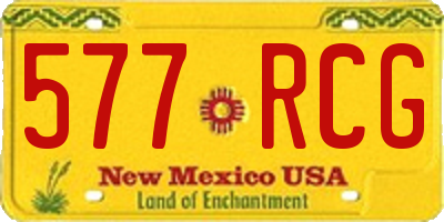 NM license plate 577RCG