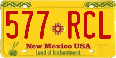 NM license plate 577RCL