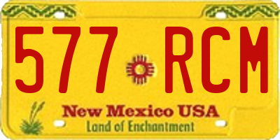 NM license plate 577RCM