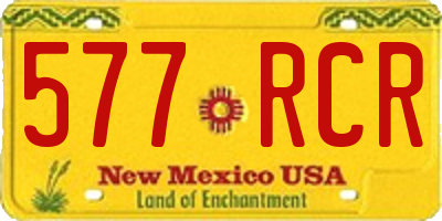 NM license plate 577RCR
