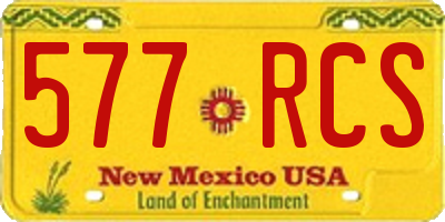 NM license plate 577RCS