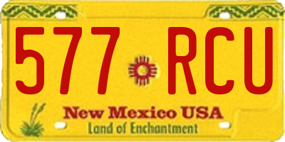 NM license plate 577RCU