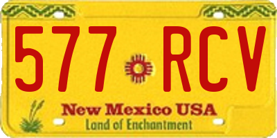NM license plate 577RCV