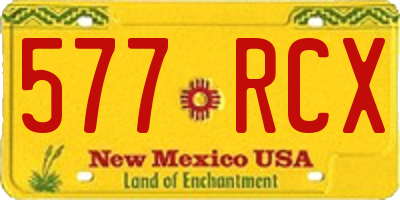 NM license plate 577RCX
