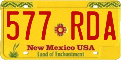 NM license plate 577RDA
