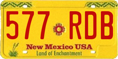 NM license plate 577RDB