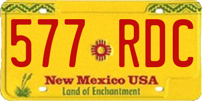 NM license plate 577RDC
