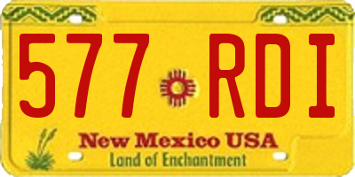 NM license plate 577RDI