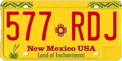 NM license plate 577RDJ