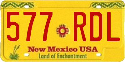 NM license plate 577RDL