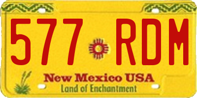 NM license plate 577RDM