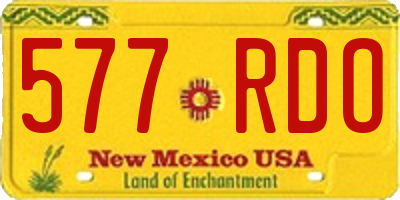 NM license plate 577RDO
