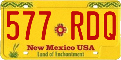 NM license plate 577RDQ