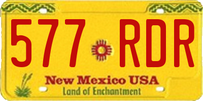 NM license plate 577RDR