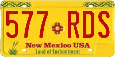 NM license plate 577RDS