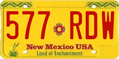 NM license plate 577RDW