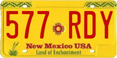 NM license plate 577RDY