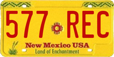 NM license plate 577REC