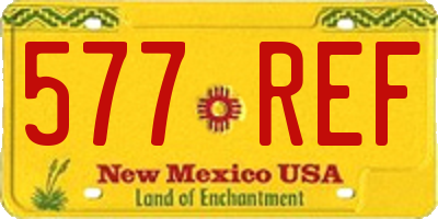 NM license plate 577REF