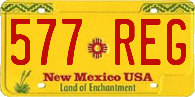 NM license plate 577REG